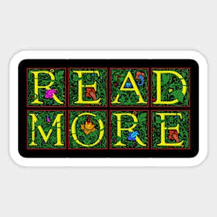 Read More Books - William Morris Letters Sticker